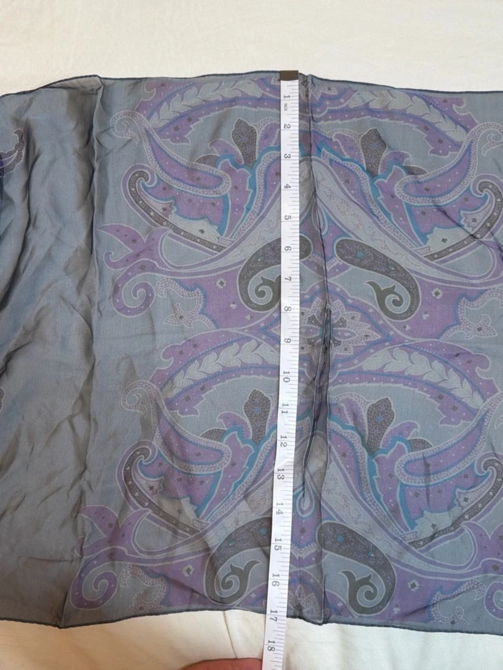 Sheer Purple Paisley Women's Scarf - Lightweight